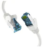 EFB-Elektronik - Patch-Kabel - RJ-45 (M) zu RJ-45 (M) - 15 cm - 6 mm - S/FTP, PiMF - CAT 7 (Kabel) / CAT 6a (Anschlüsse) - geschirmt, halogenfrei, geformt, verseilt, Knickschutzmanschette, 10 Gigabit Ethernet, Steckerbelegung 1:1 - weiß