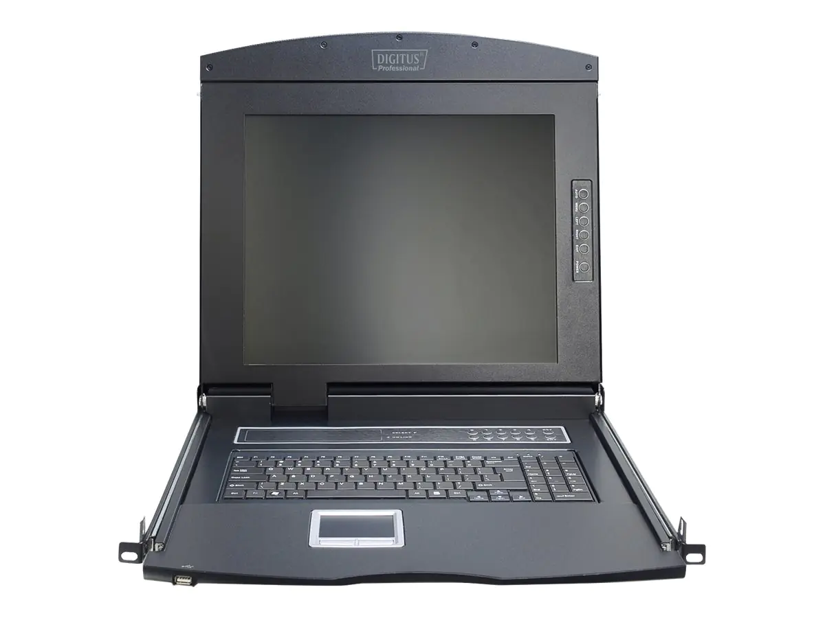 DIGITUS Professional DS-72210-3RU - KVM-Konsole mit KVM-Switch - 16 Anschlüsse - Russisch - 43.2