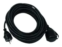 REV - Spannungsversorgungs-Verlängerungskabel - power CEE 7/7 (M) (W) - Wechselstrom 250 V - 50 m - Schwarz