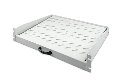 DIGITUS Ausziehbarer Fachboden zum Festeinbau an den vorderen 483 mm (19")-Profilschienen DN-19-TRAY-2-450