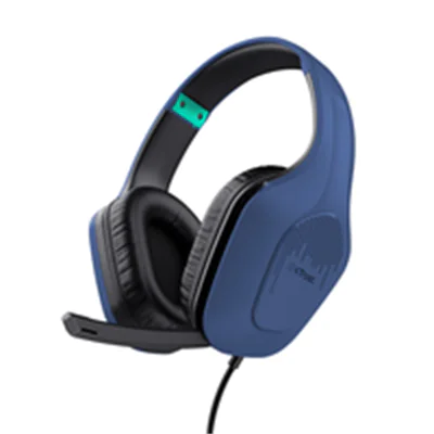 Trust GXT 415B Zirox - Headset - ohrumschließend - kabelgebunden - 3,5 mm Stecker - Blau
