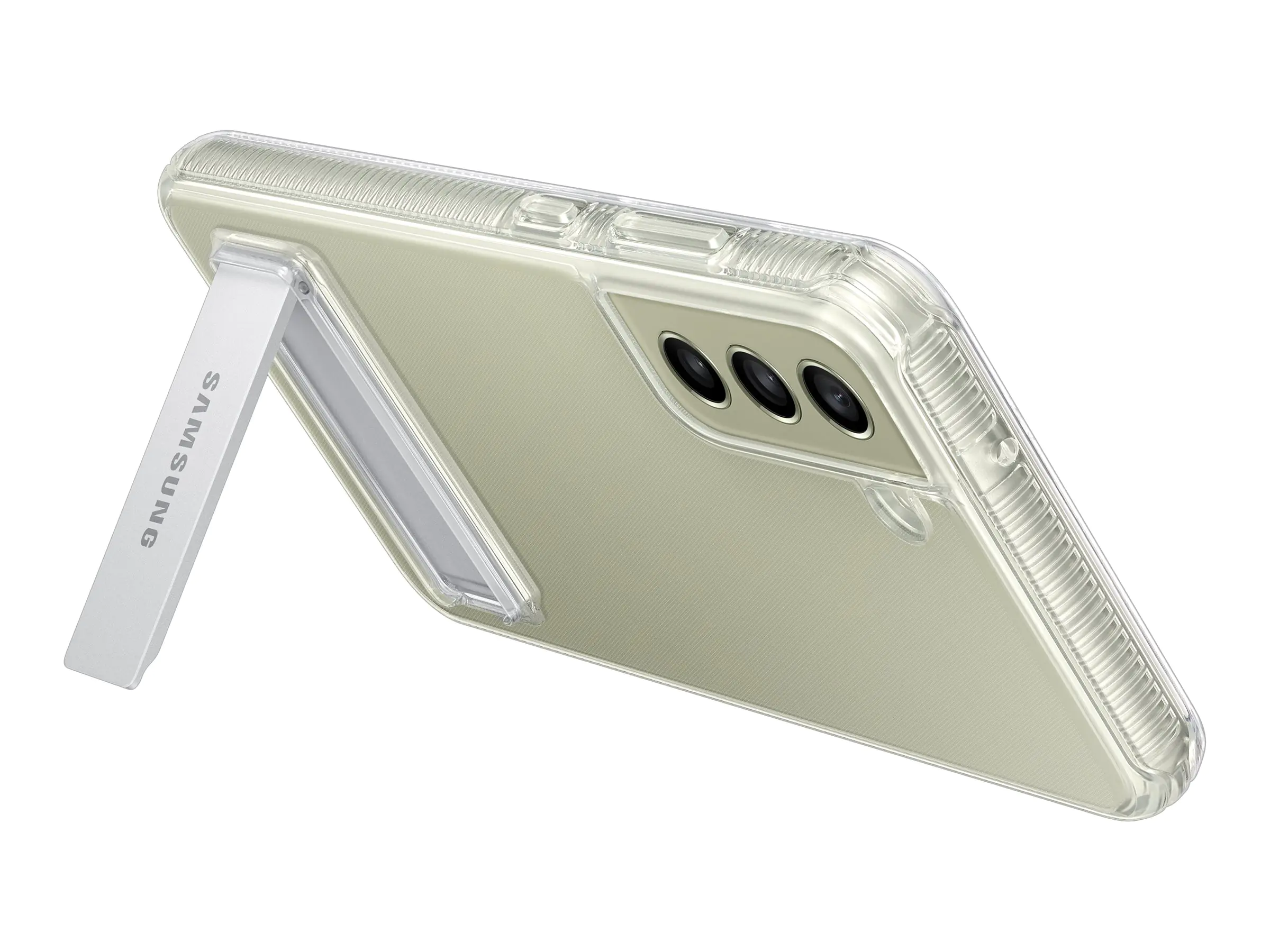 Samsung EF-JG990 - Hintere Abdeckung für Mobiltelefon - Polycarbonat, Thermoplastisches Polyurethan (TPU) - durchsichtig - für Galaxy S21 FE 5G