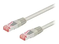 goobay - Netzwerkkabel - RJ-45 (M) zu RJ-45 (M) - 5 m - Paare in Metallfolie (PiMf) - CAT 6 - geformt - Grau