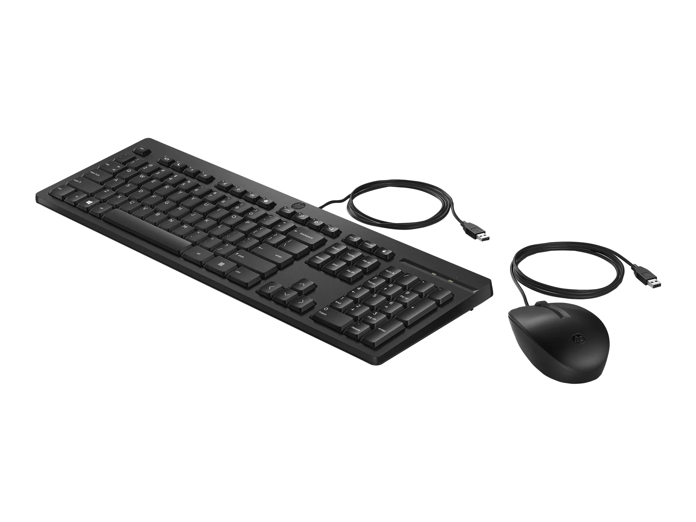 HP 225 - Tastatur-und-Maus-Set - beidhändig, 3 -Zonen-Layout, Standard-Tastenweg