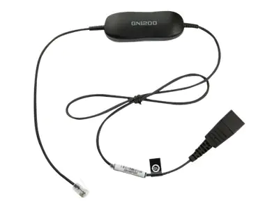 Jabra Smart Cord - Headset-Kabel - Schwarz - für Cisco IP Phone 78XX; BIZ 2300; Mitel 74XX; Dialog 42XX, 44XX, 5446; Snom 71X