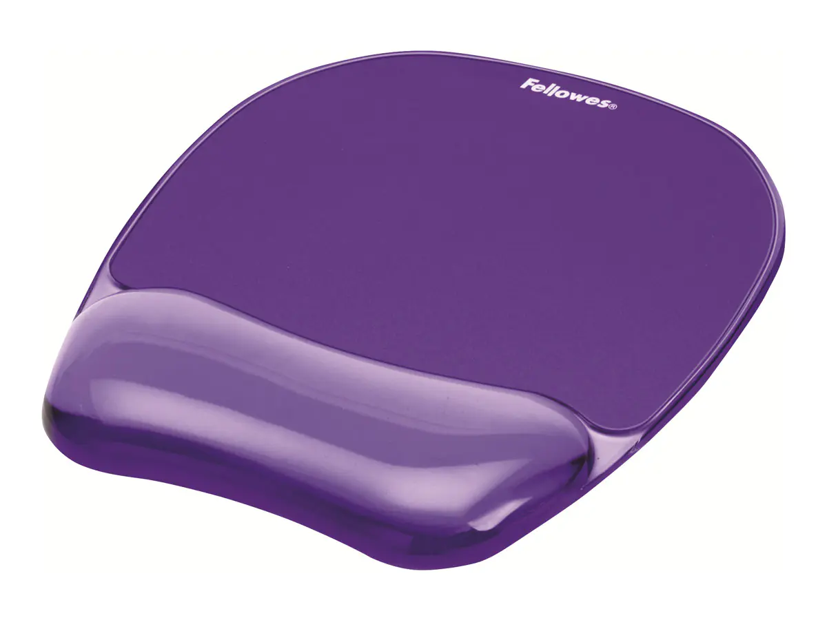 Fellowes Gel Crystal - Mauspad mit Handgelenkpolsterkissen - violett