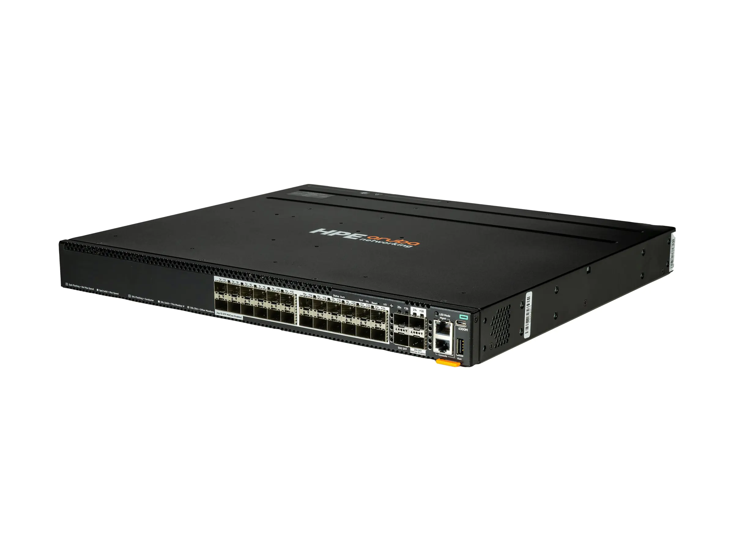 HPE Aruba Networking CX 6300M 24p SFP 1G 2p SFP56 50G 2p SFP28 25G MACsec Switch - Switch - L3 -