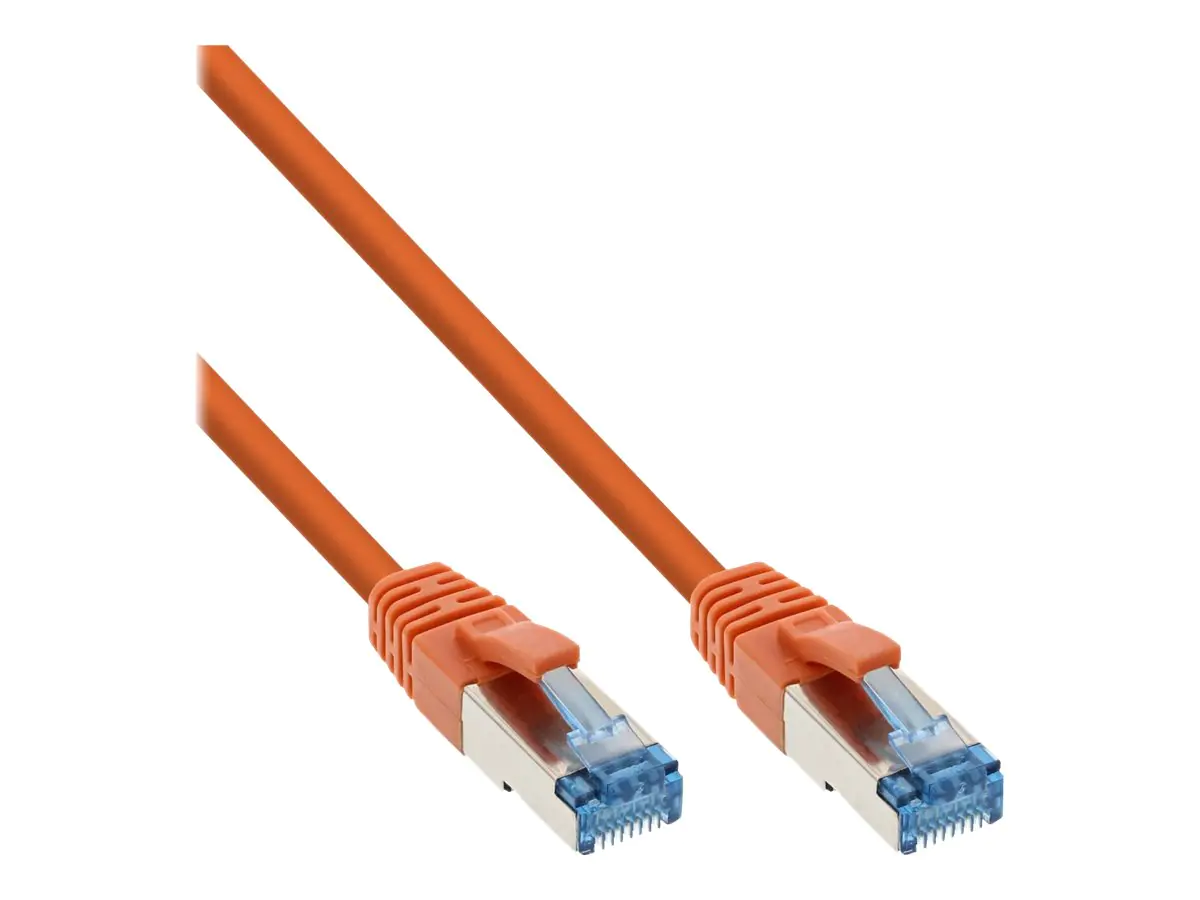 InLine - Patch-Kabel - RJ-45 (M) zu RJ-45 (M) - 3 m - SFTP, PiMF - CAT 6a - halogenfrei, ohne Haken - orange