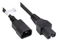 Good Connections P1450-S030 - 3 m - C14-Koppler - C15-Koppler - H05V2V2-F - 250 V - Schwarz