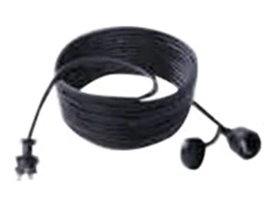 Bachmann - Spannungsversorgungs-Verlängerungskabel - CEE 7/7 (S) zu CEE 7/7 (R) - Wechselstrom 250 V - 16 A - 10 m - im Freien - Schwarz