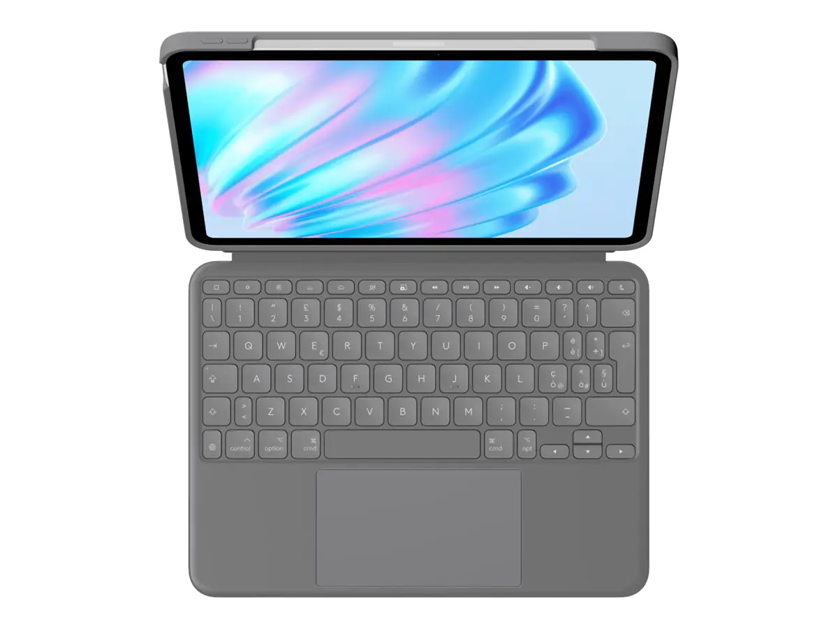 Logitech Combo Touch - Tastatur und Foliohülle - mit Trackpad - hintergrundbeleuchtet - Apple