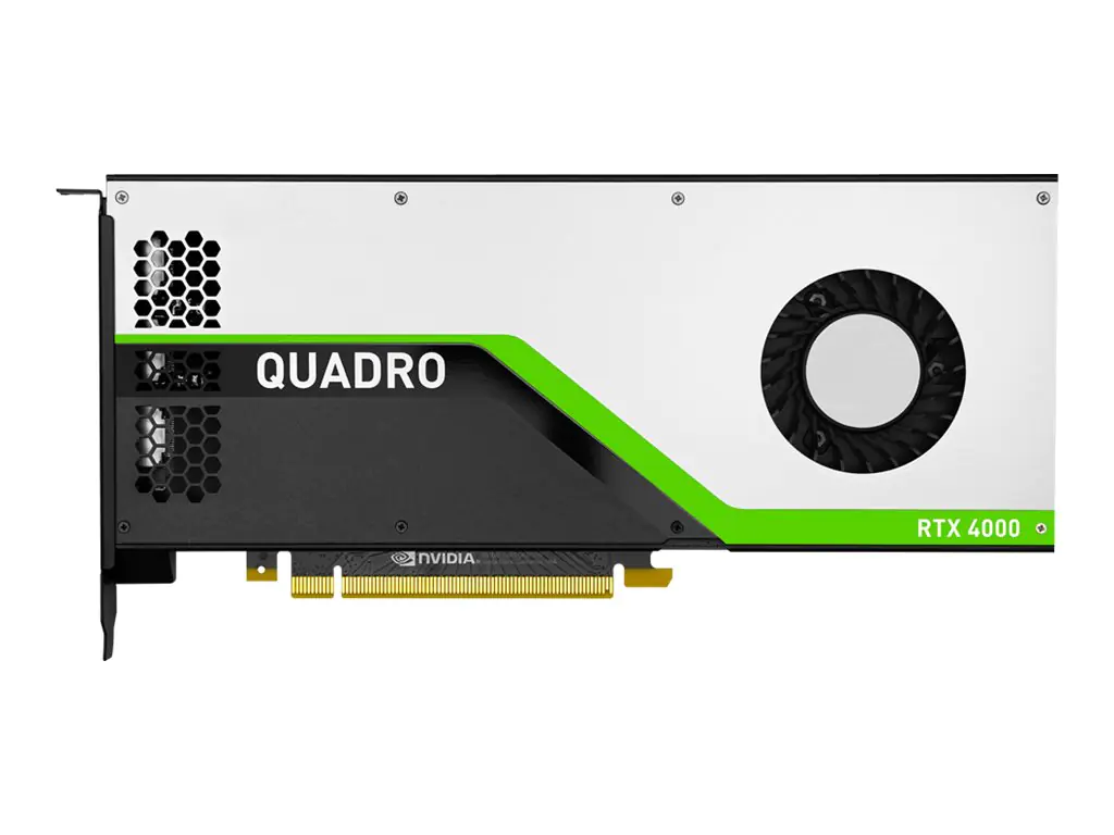 NVIDIA Quadro RTX 4000 - Grafikkarten - Quadro RTX 4000 - 8 GB GDDR6 - PCIe 3.0 x16 - 3 x DisplayPort, USB-C - Adapter im Lieferumfang enthalten