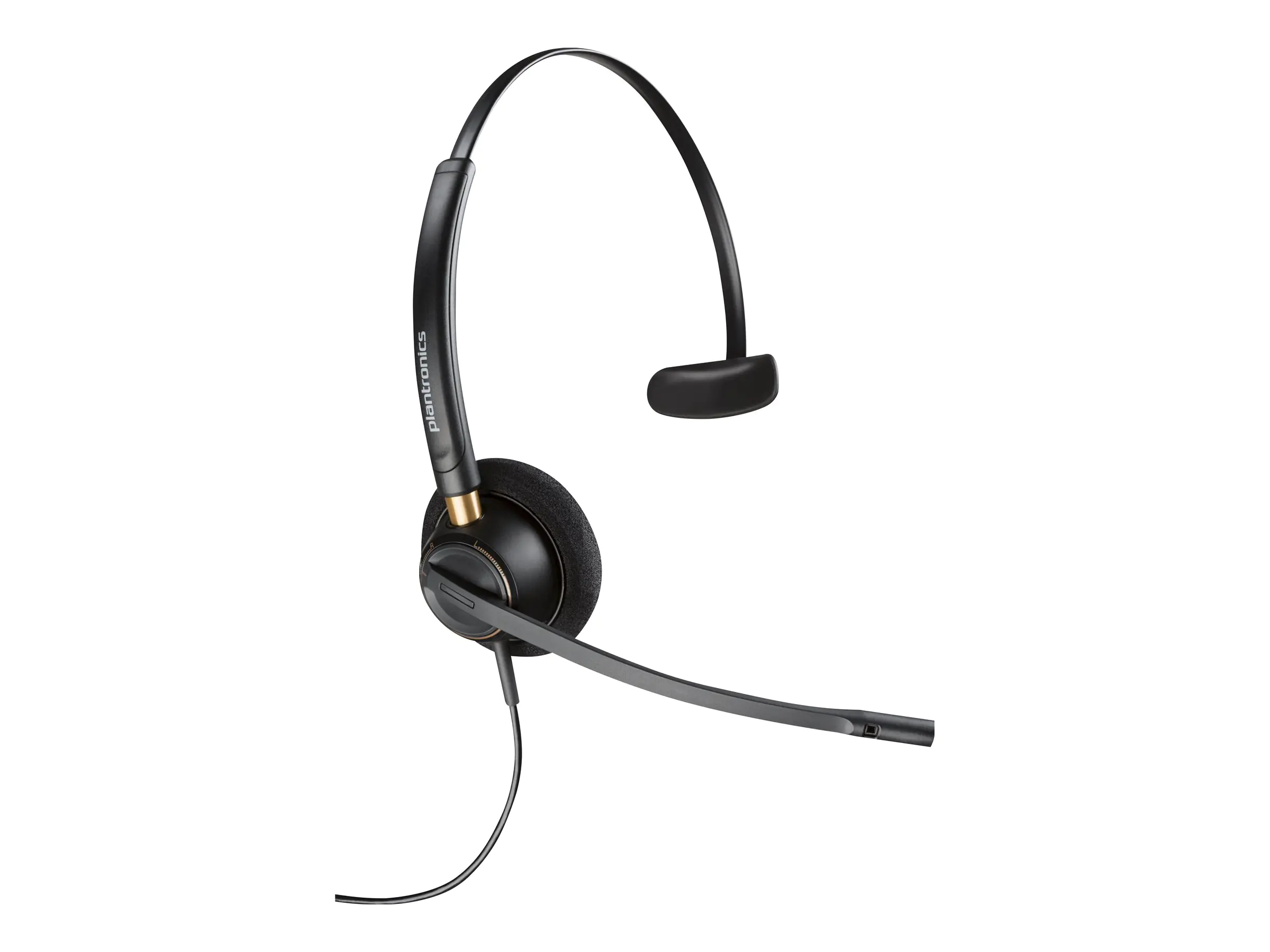 Poly EncorePro HW510 - EncorePro 500 series - Headset - On-Ear - kabelgebunden - 3,5 mm Stecker - Schwarz - Zertifiziert für Skype für Unternehmen, UC-zertifiziert