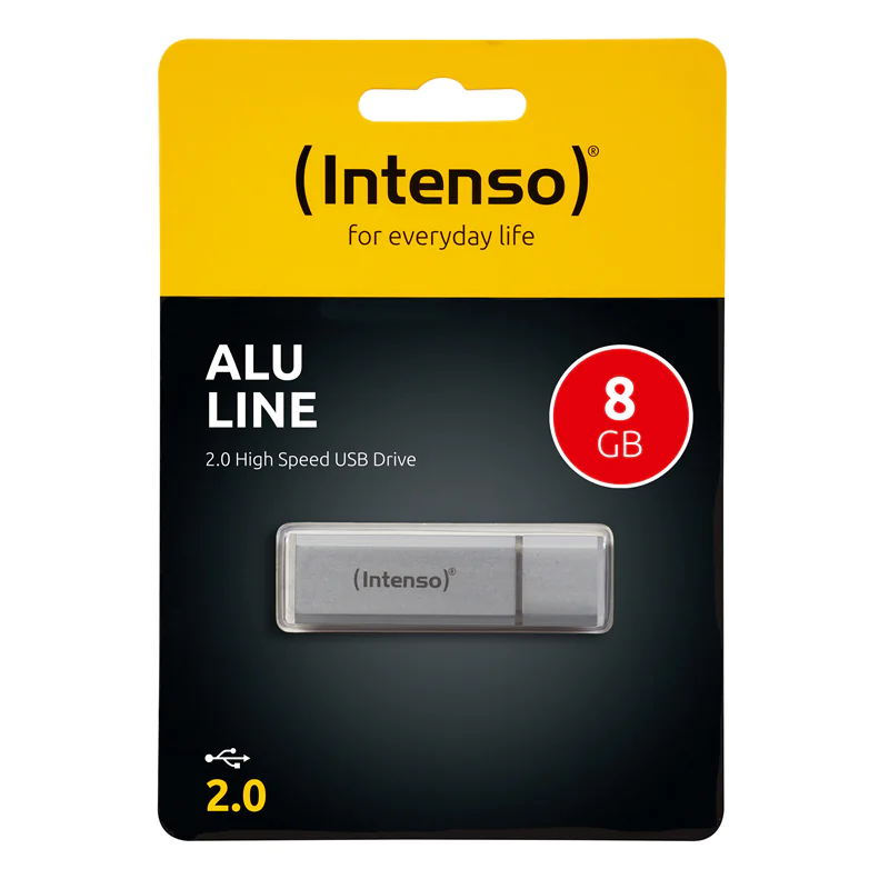 Intenso Alu Line - USB-Flash-Laufwerk - 8 GB - USB 2.0 - Silber