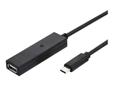 VALUE - USB-Verlängerungskabel - 24 pin USB-C (M) zu USB (W) - USB 2.0 - 10 m - aktiv - Schwarz