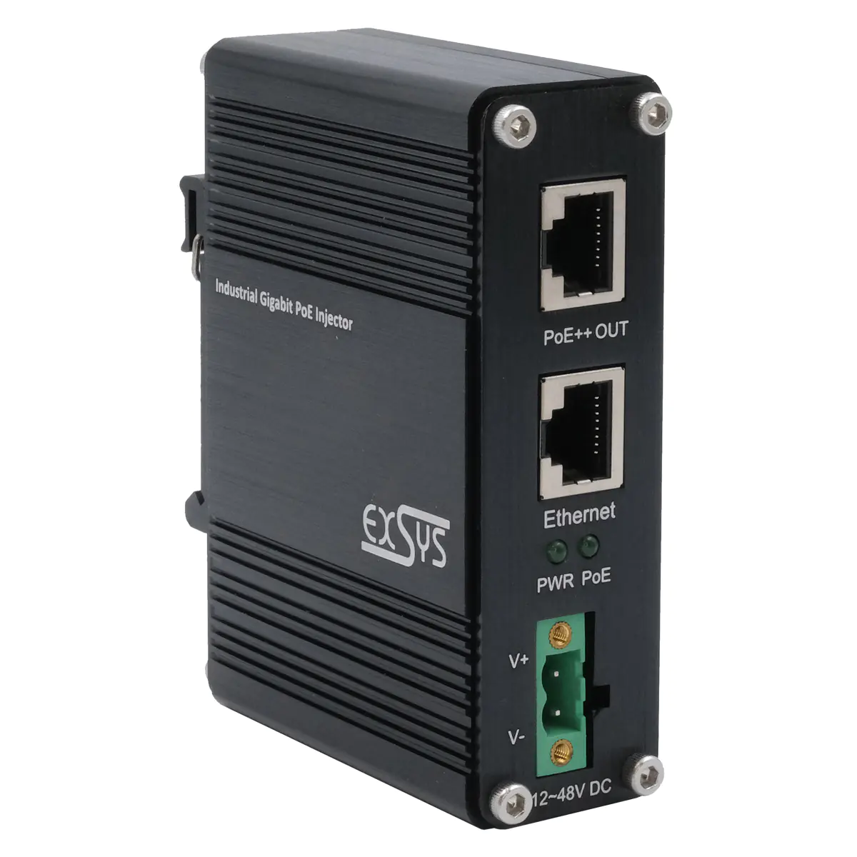 Exsys PoE++ Gigabit Injektor 95W DC Eingang+12V bis+48V - 1.000 Mbps