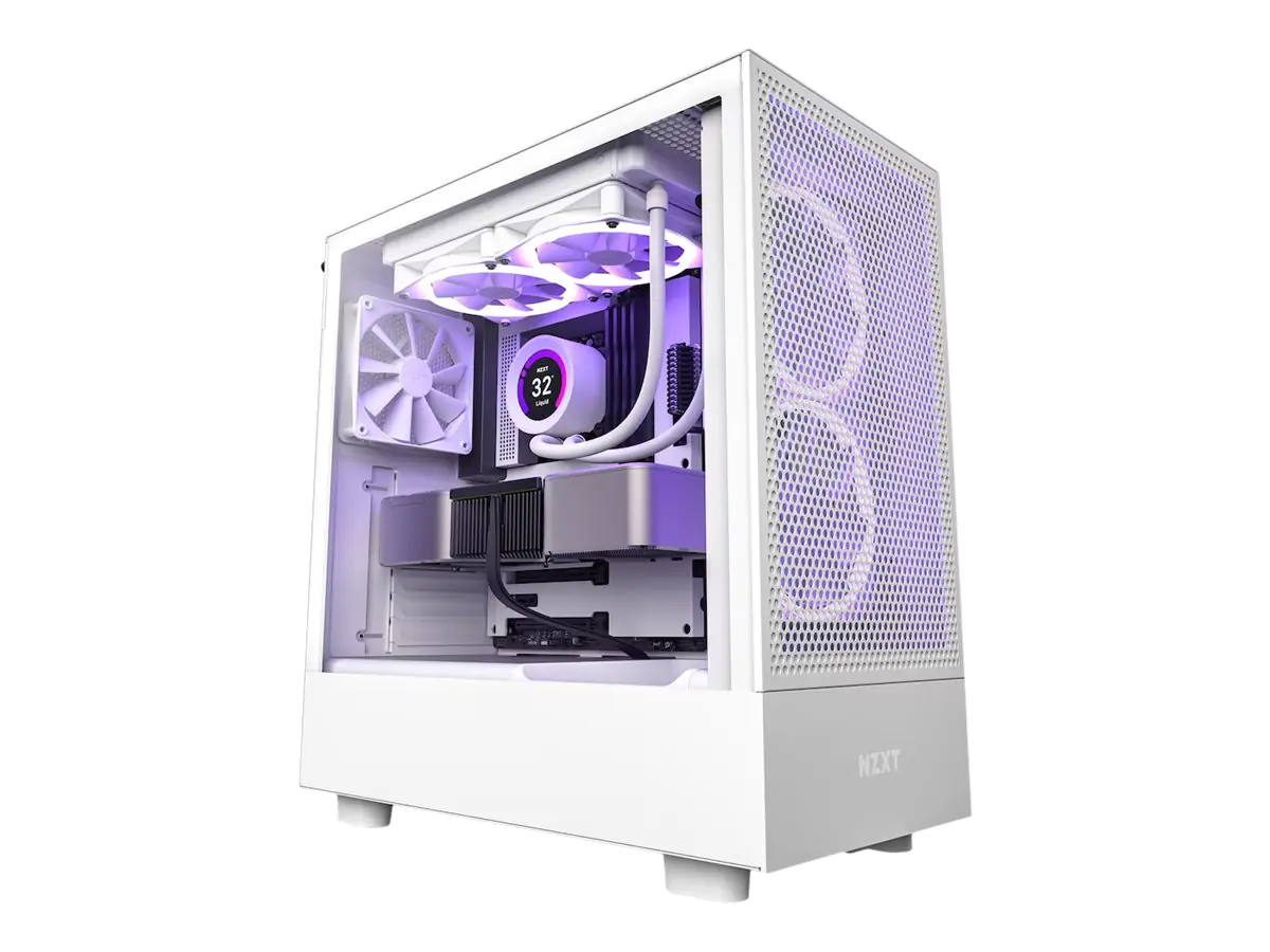 NZXT H series H5 Flow - Mid tower - E-ATX - Seitenteil mit Fenster (gehärtetes Glas) CC-H51FW-01