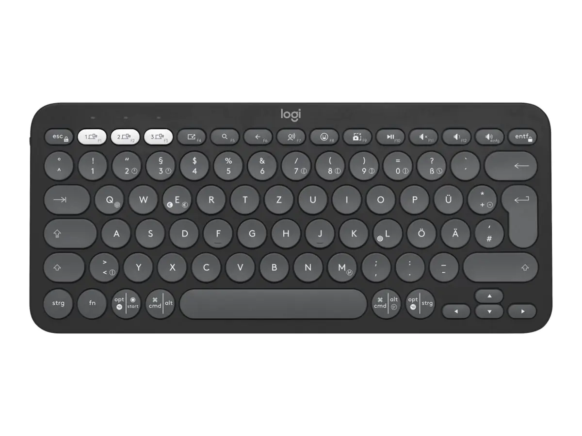 Logitech Pebble Keys 2 K380s - Tastatur - kabellos - Bluetooth LE - QWERTZ - Deutsch - Tonal Rose