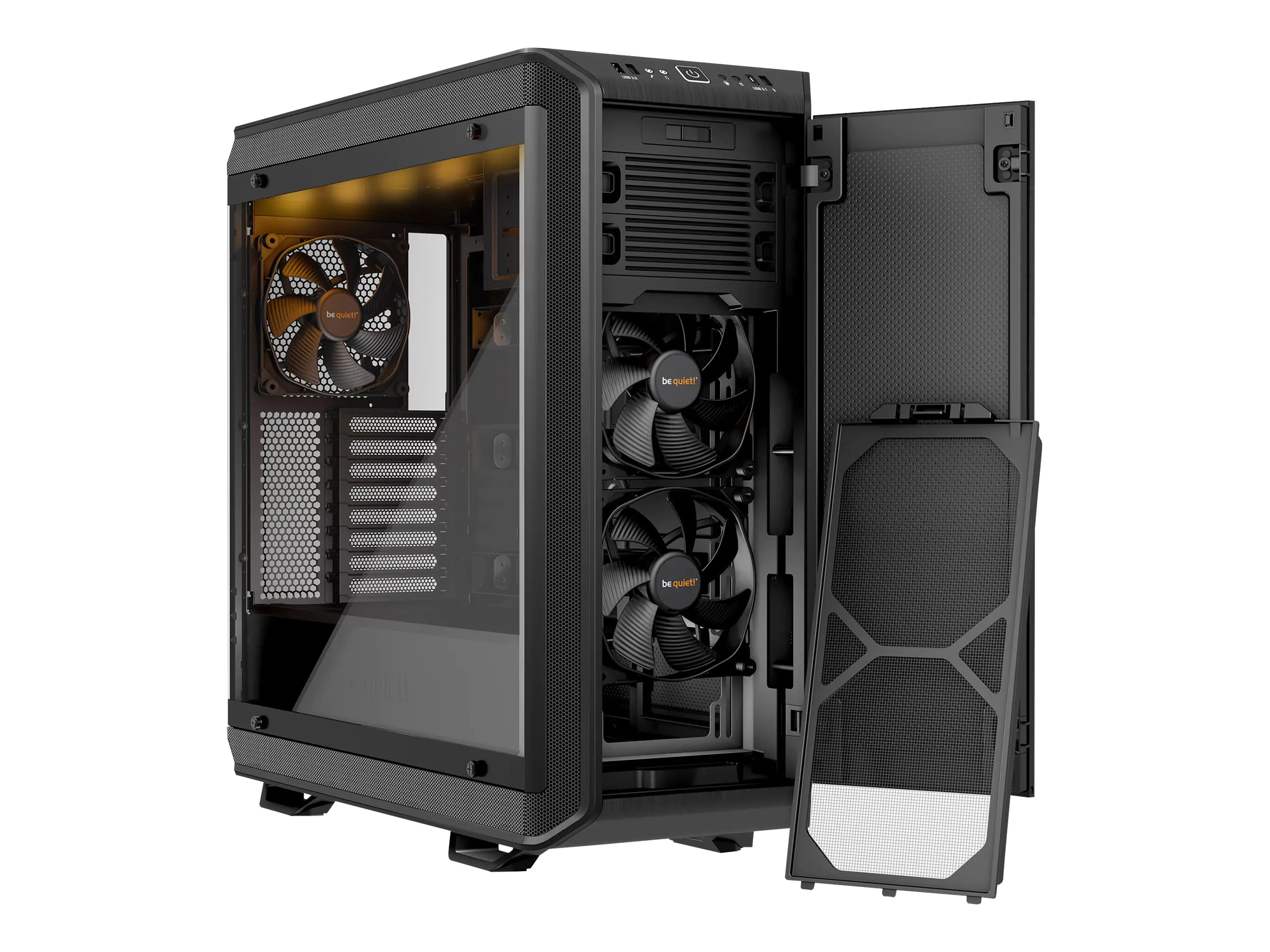 be quiet! Dark Base Pro 900 - Rev 2 - Tower - E-ATX - keine Spannungsversorgung (ATX / PS/2) - Schwarz - USB/Audio