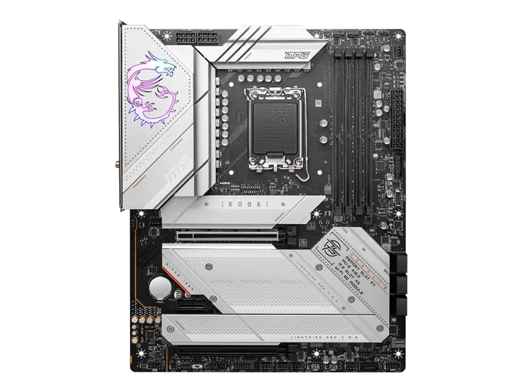 MSI MPG Z790 Edge WIFI DDR4 - Motherboard - ATX - LGA1700-Sockel - Z790 Chipsatz - USB-C 3.2 Gen 2x2, USB 3.2 Gen 2, USB 3.2 Gen 1, USB-C 3.2 Gen2 - 2.5 Gigabit LAN, Wi-Fi 6E, Bluetooth - Onboard-Grafik (CPU erforderlich) - HD Audio (8-Kanal)