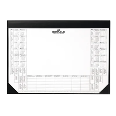 DURABLE Schreibunterlage 729101 59x42cm PVC mit Kalender schwarz