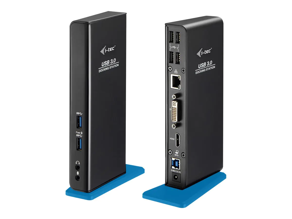 I-Tec USB 3.0 Dual Docking Station U3HDMIDVIDOCK schwarz