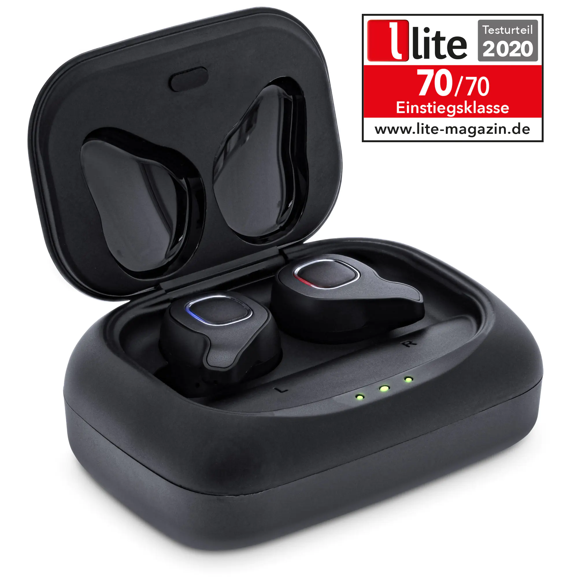 InLine PURE air TWS - True Wireless-Kopfhörer mit Mikrofon - im Ohr - Bluetooth - Schwarz