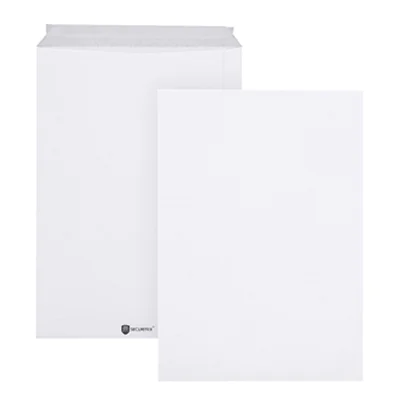 SECURITEX® Versandtasche Expander DIN C4 229 x 324 mm (B x H) ohne Fenster 130g/m² mit Haftklebung Papier/Folie weiß 100 St./Pack.
