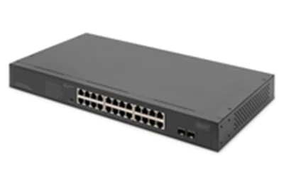 DIGITUS Switch 24-Port Gigabit Unmanaged schwarz - Switch - 1 Gbps