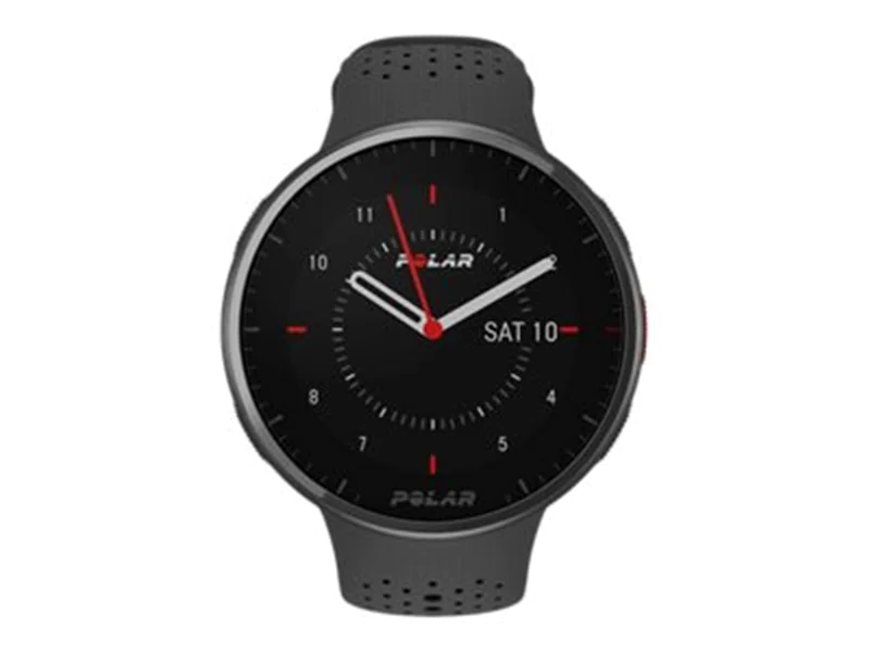 Polar Pacer Pro - Carbon gray - intelligente Uhr mit Band - grau - Bandgröße: S/L - Anzeige 3 cm (1.2") - 32 MB - Bluetooth - 23 g