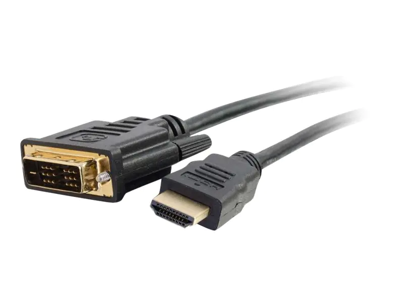 C2G 0.5m HDMI to DVI Adapter Cable - DVI-D Digital Video Cable - Videokabel - Single Link - DVI-D (M) bis HDMI (M) - 50 cm - Doppelisolierung - Schwarz