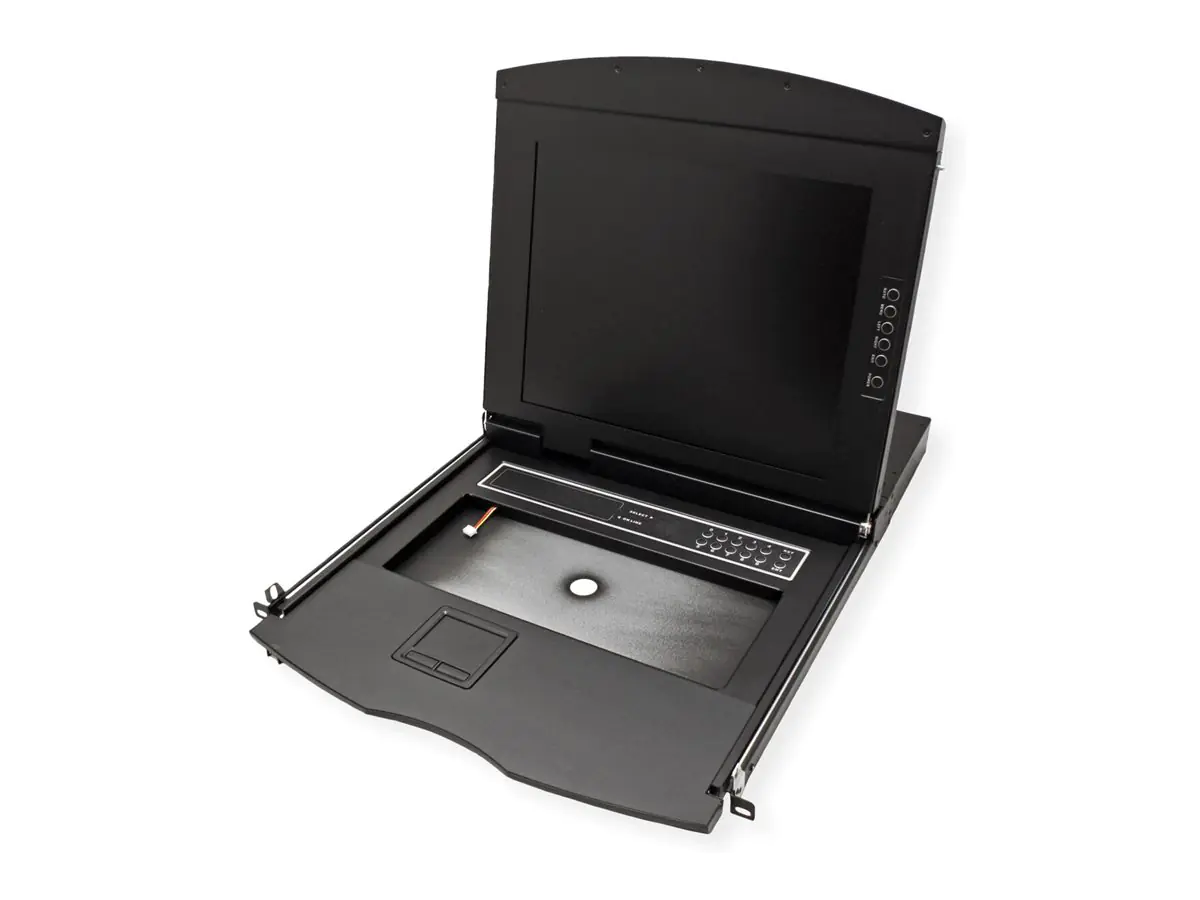 VALUE KVM-Konsole mit KVM-Switch - 8 Anschlüsse - USB - UK Englisch - 43.2 cm (17") 26.99.0160