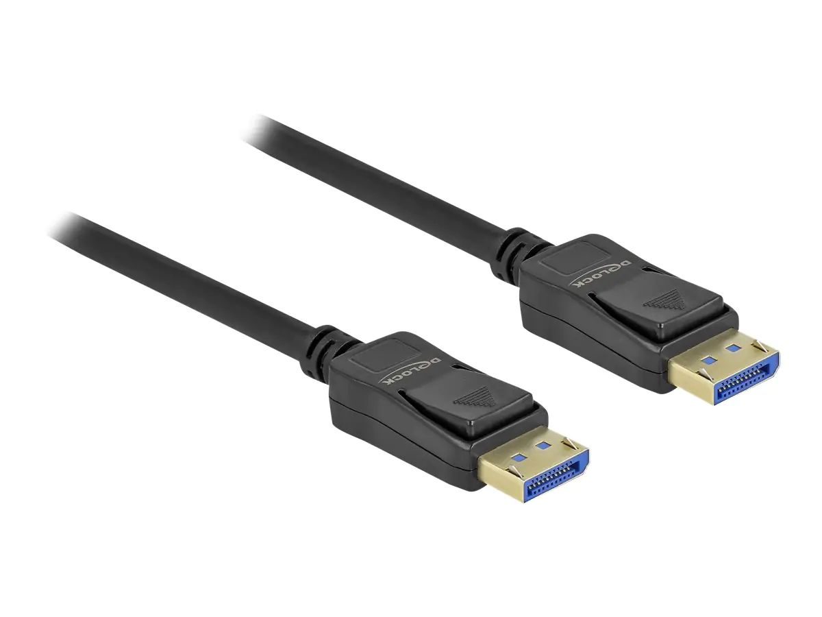 Delock - DisplayPort-Kabel - DisplayPort (M) zu DisplayPort (M) - DisplayPort 2.0 - 1 m - unterstützt 10K 60 Hz (10.240 x 4320) - Schwarz