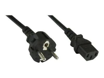 InLine - Stromkabel - power IEC 60320 C13 zu Stromversorgung (M) - 1.8 m - geformt - Schwarz