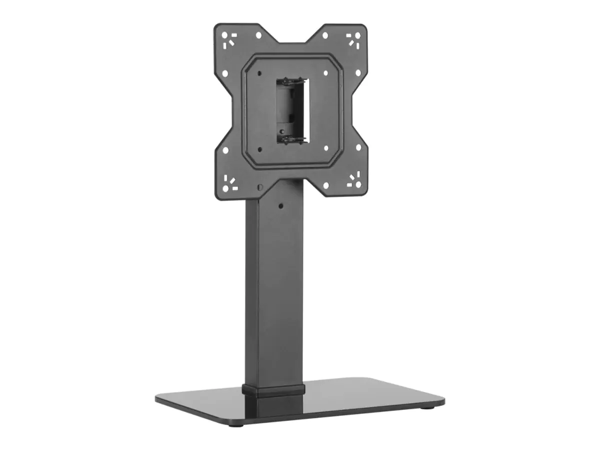 TECHly DESK 100 - Aufstellung - für LCD-Display / Curved LCD-Display / Monitor - Stahl, Temperglas - Schwarz - Bildschirmgröße: 58.42-109.22 cm (23"-43") - Schreibtisch