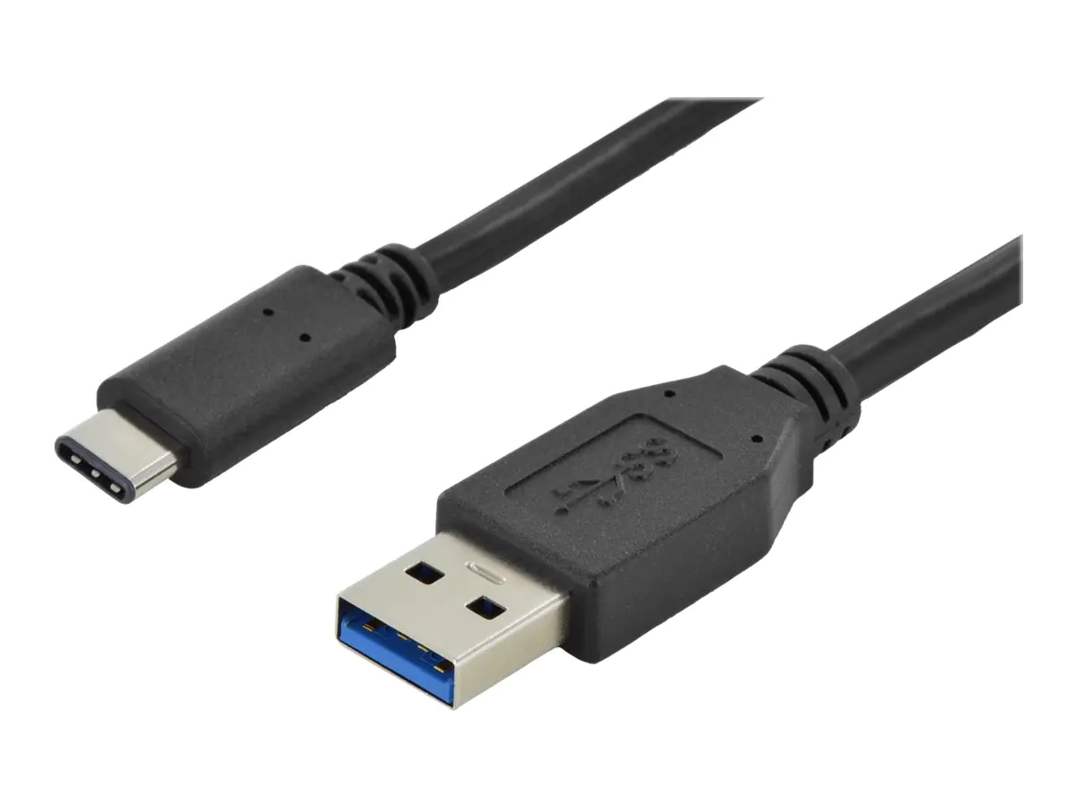 ASSMANN - USB-Kabel - USB Typ A (M) zu 24 pin USB-C (M) - USB 3.0 - 1 m - geformt - Schwarz