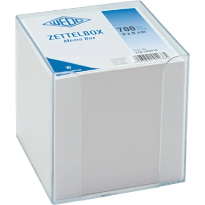WEDO Zettelbox 270265016 95x95mm gefüllt tr