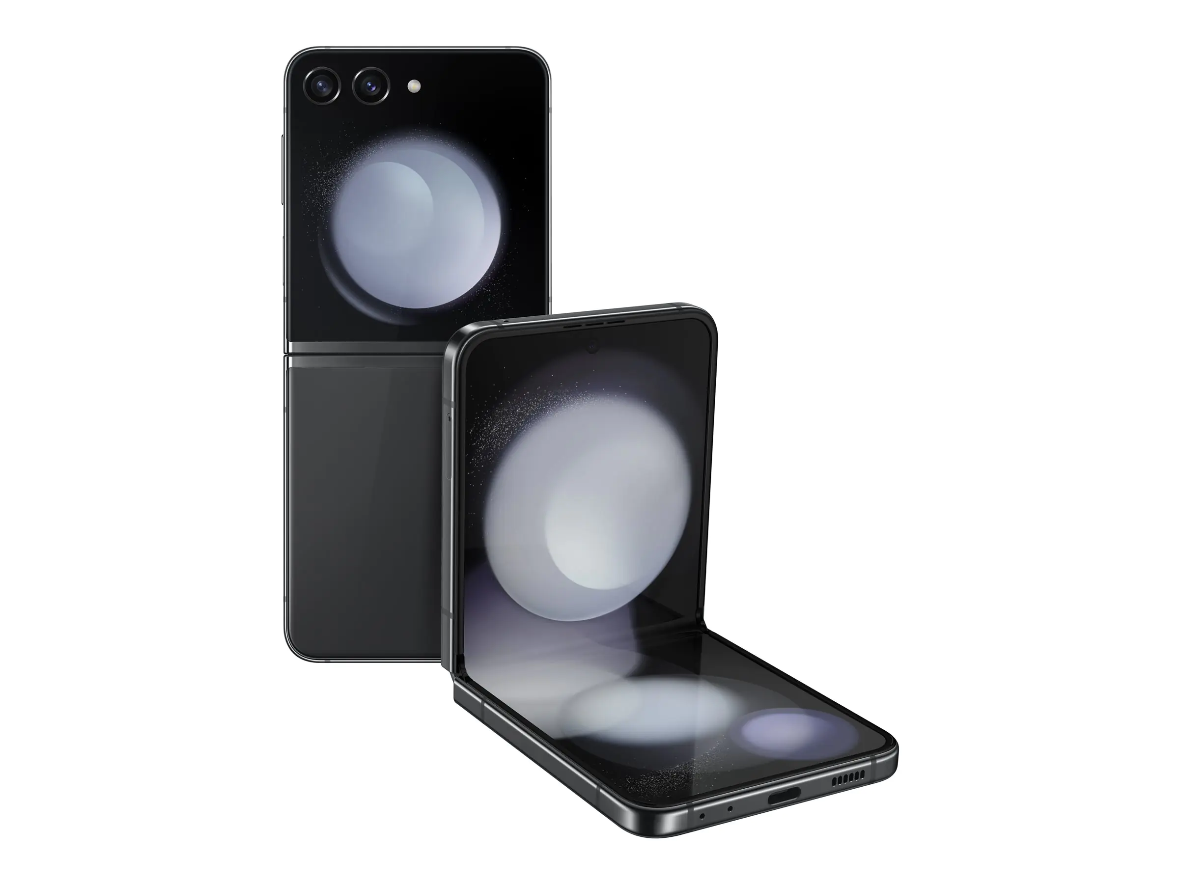 Samsung Galaxy Z Flip5 - 5G Smartphone - Dual-SIM - RAM 8 GB / Interner Speicher 512 GB - OLED-Display - 6.7" - 2640 x 1080 Pixel (120 Hz) - 2 x Rückkamera 12 MP, 12 MP - front camera 10 MP - Graphite