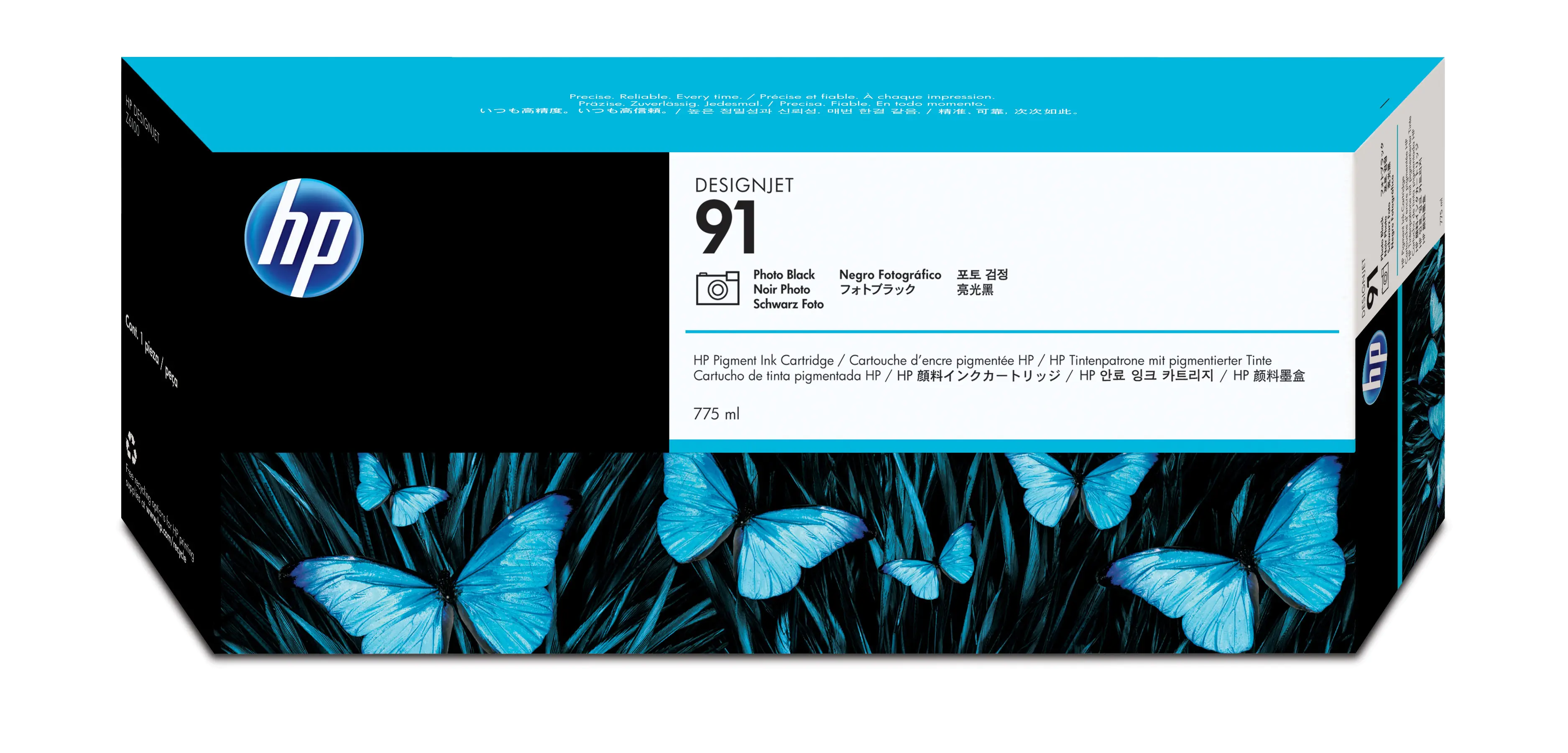HP 91 - 775 ml - hell Cyan - Original - DesignJet - Tintenpatrone - für DesignJet Z6100, Z6100ps