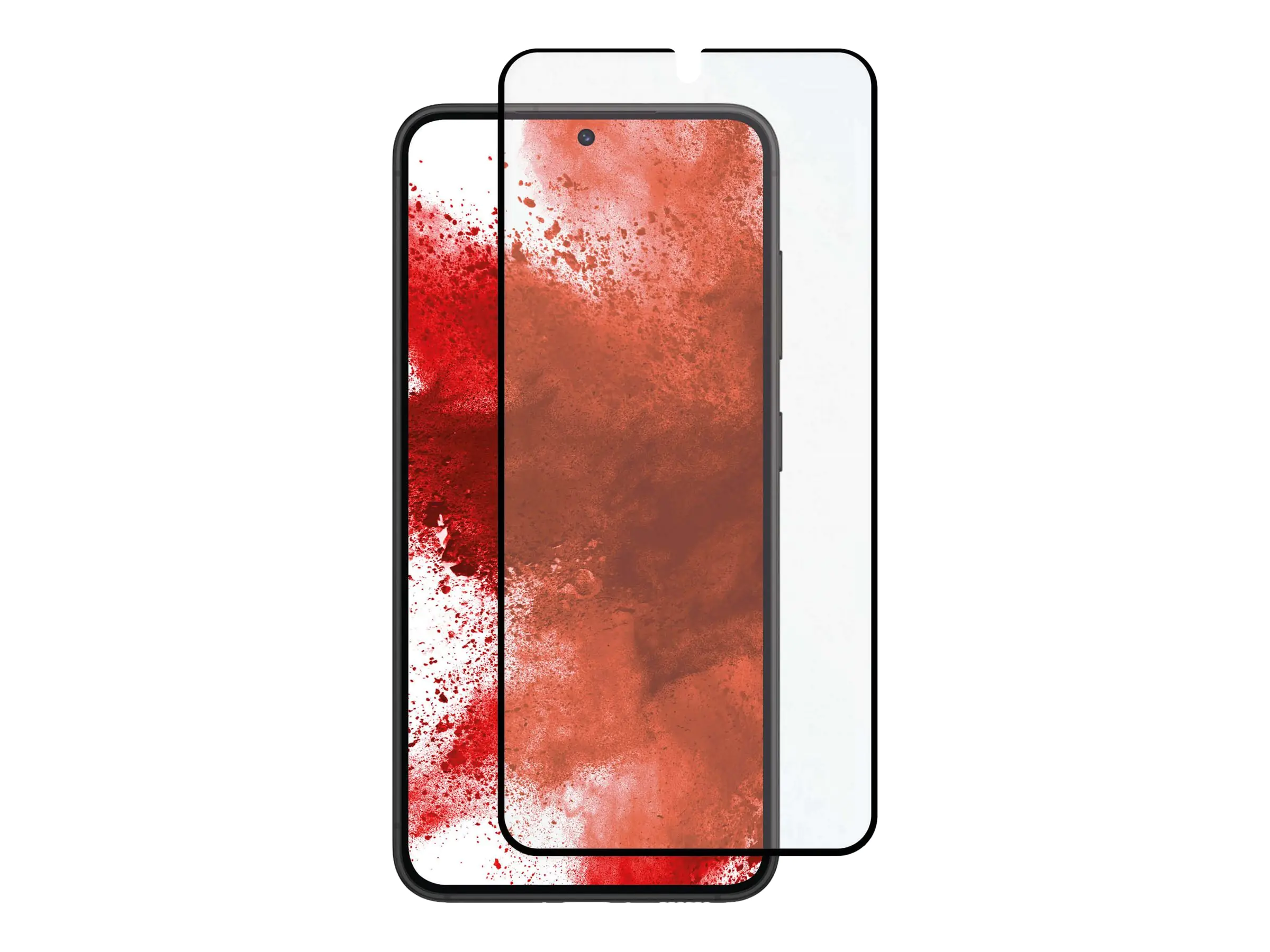 DISPLEX - Bildschirmschutz für Handy - nachhaltig - 3D - Folie - Rahmenfarbe schwarz - für Samsung Galaxy S22+, S23+
