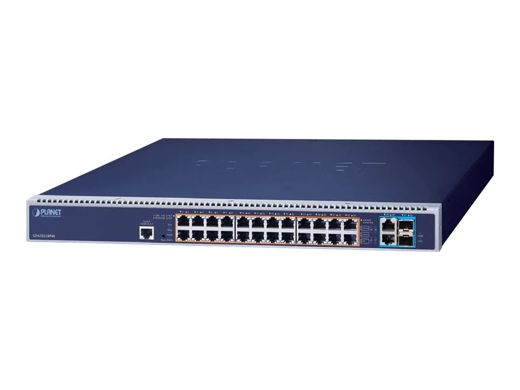 Planet GS-6322-24P4X - Switch - L3 - managed - 24 x 10/100/1000 (PoE++)