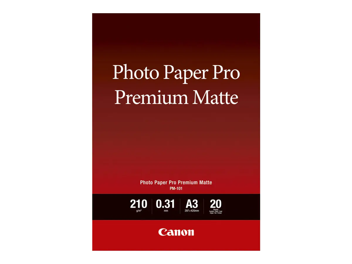 Canon Fotopapier PM-101 8657B006 DIN A3 210 g/m² weiß matt glatt 20 Blatt