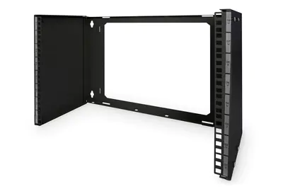 DIGITUS Patch-Halter zur Wandmontage für 483 mm (19") Installationen DN-19 PB-8U-SW