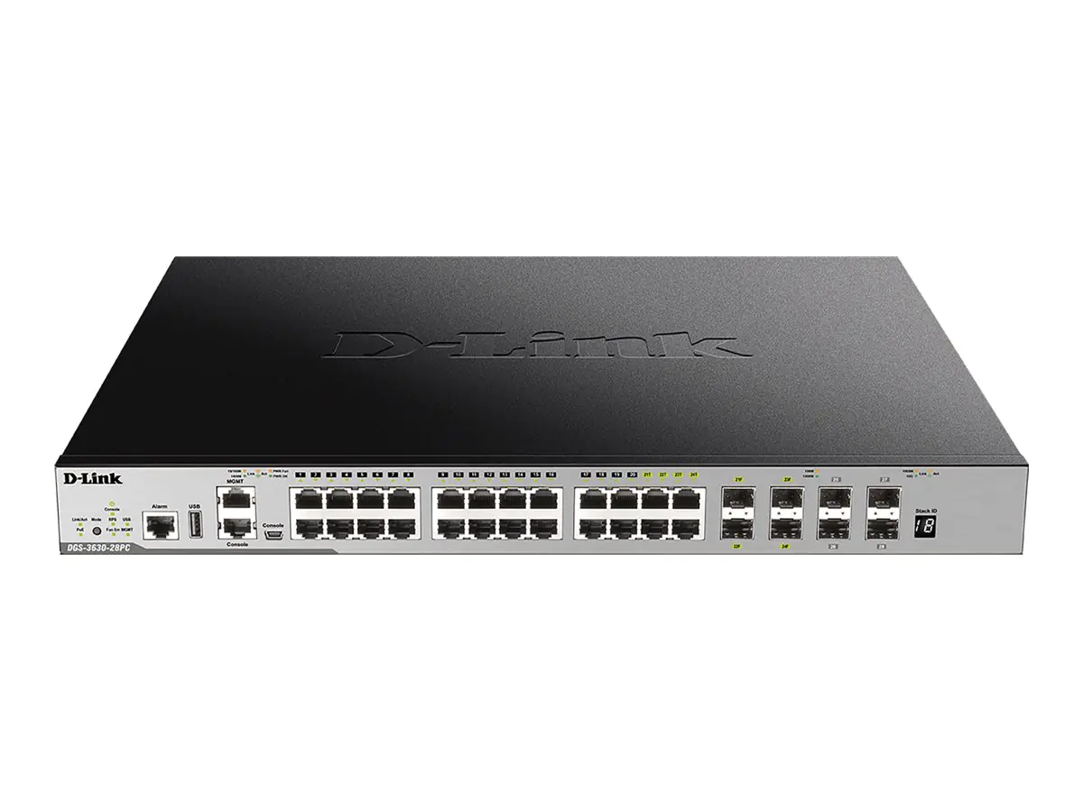 D-Link DGS 3630-28PC - Switch - L3 - managed - 20 x 10/100/1000 (PoE+)