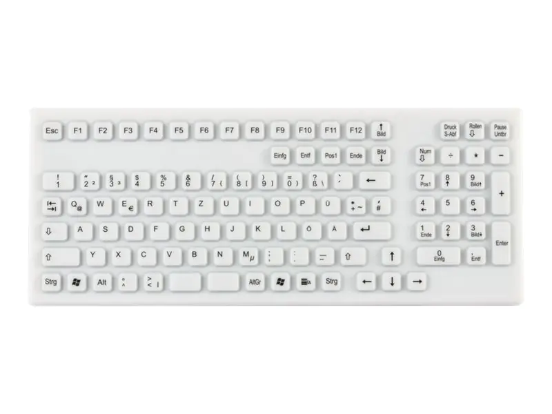 GETT TKG-106-IP68-WHITE - Tastatur - waschbar - USB - Deutsch - weiß