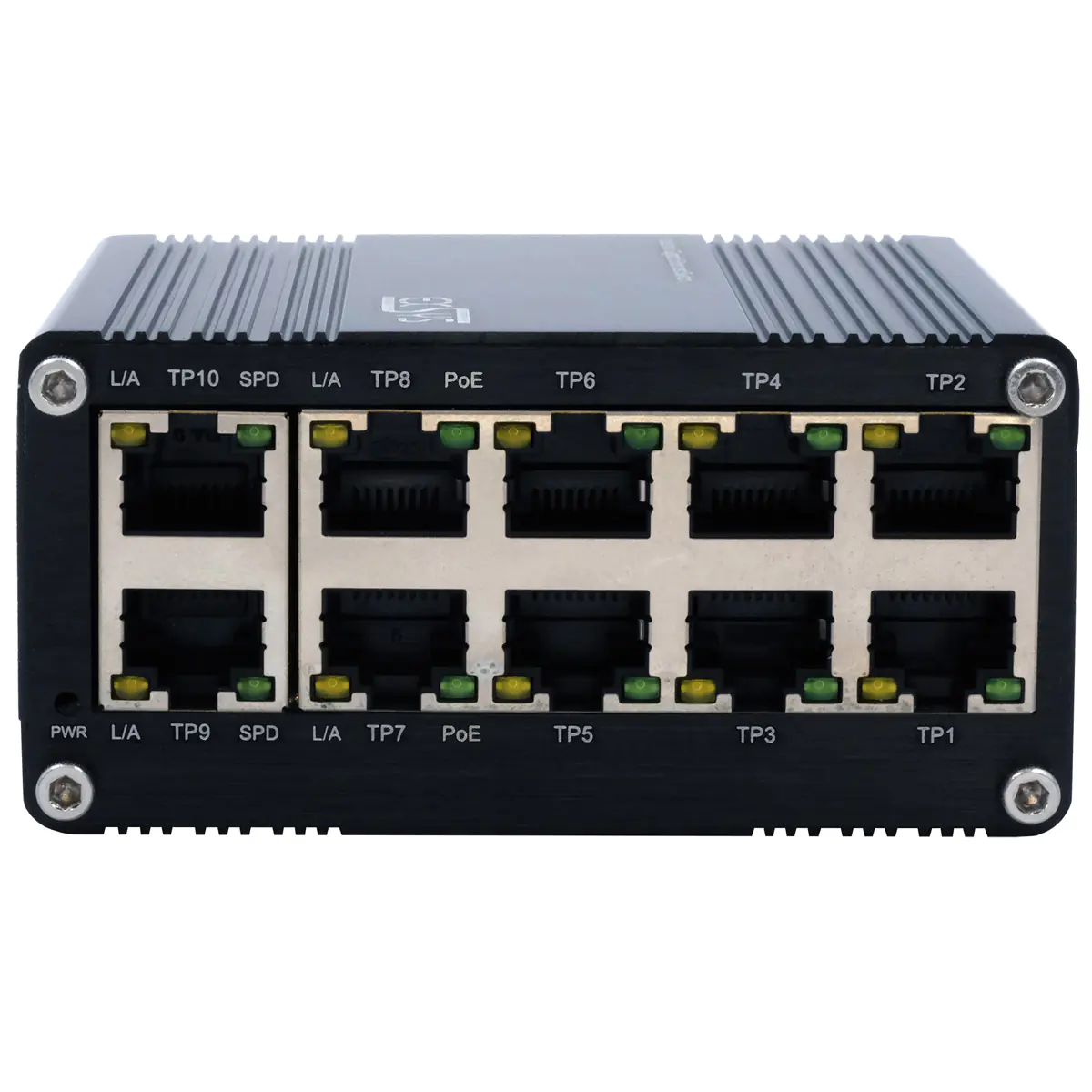 Exsys Switch 10Port Industrie Ethernet 8x10/100/1000Tx 2x48VDC-57VDC - Switch - 10-Port