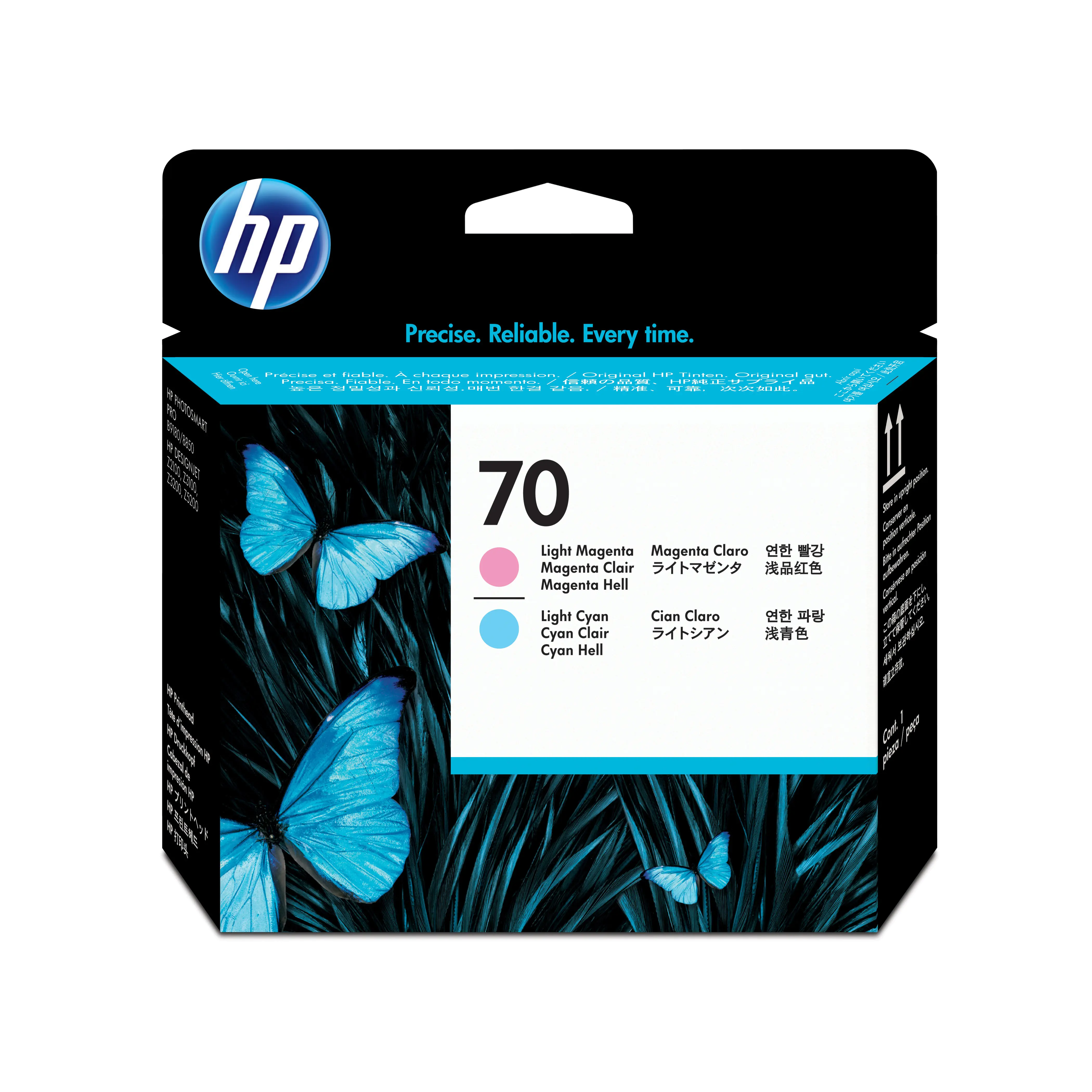 HP 70 - Hellgrau, Photo schwarz - Druckkopf - für DesignJet HD Pro MFP, T120, Z2100, Z3100, Z3100ps, Z3200, Z3200ps, Z5200, Z5400