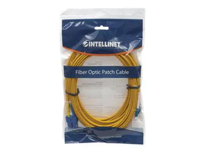 Intellinet Fibre Optic Patch Cable, OS2, LC/SC, 2m, Yellow, Duplex, Single-Mode, 9/125 Âµm, LSZH, Fiber, Lifetime Warranty, Polybag - Patch-Kabel - SC Single-Modus (M) bis LC Single-Modus (M) - 2 m - Glasfaser - Duplex - 9/125 Mikrometer - OS2 - halogenfr