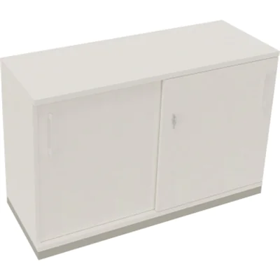 Schiebetürenschrank 2OH B1200xT442xH781mm si/Diamant Weiß