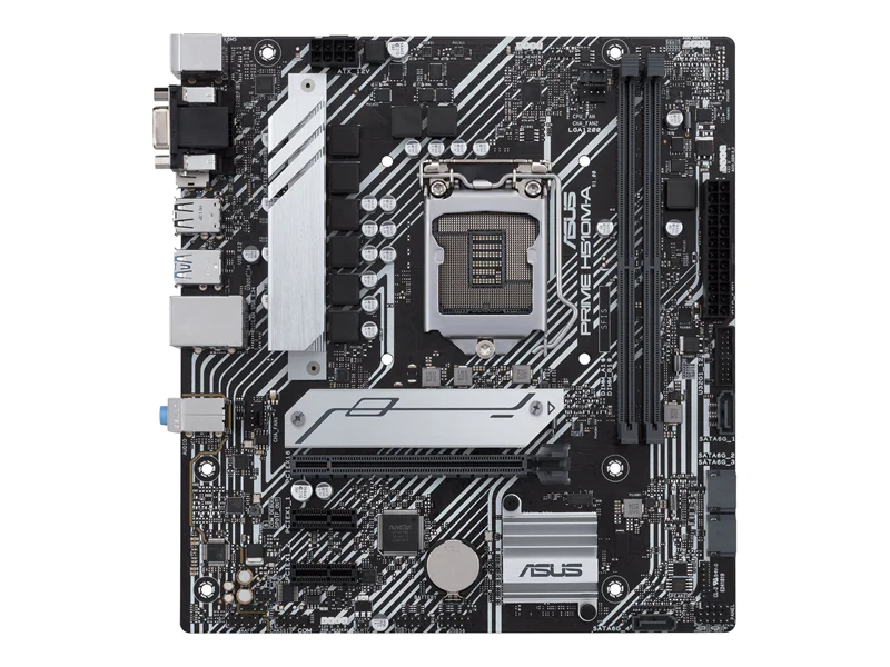 ASUS PRIME H510M-A - Motherboard - micro ATX - LGA1200-Sockel - H510 Chipsatz - USB 3.2 Gen 1 - Gigabit LAN - Onboard-Grafik (CPU erforderlich) - HD Audio (8-Kanal)